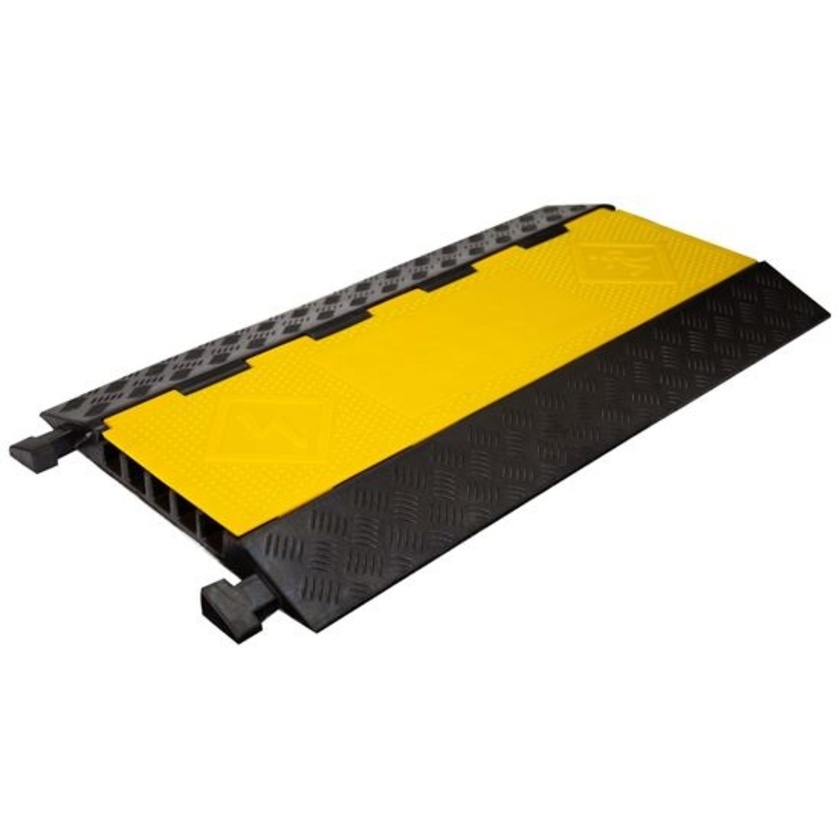 Dynamix 5-Channel Floor Cable Protector, Heavy Duty with Installation Lid