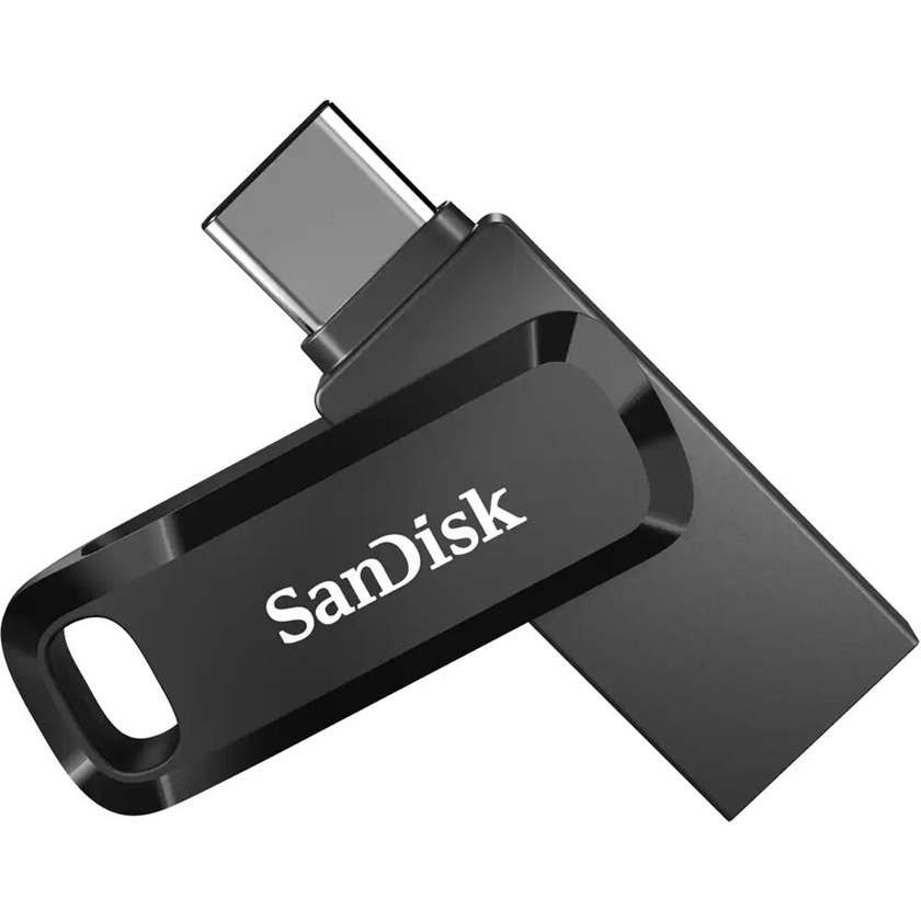SanDisk 64GB Ultra Dual Drive Go 2-in-1 Flash Drive (Black, 150MB/s)