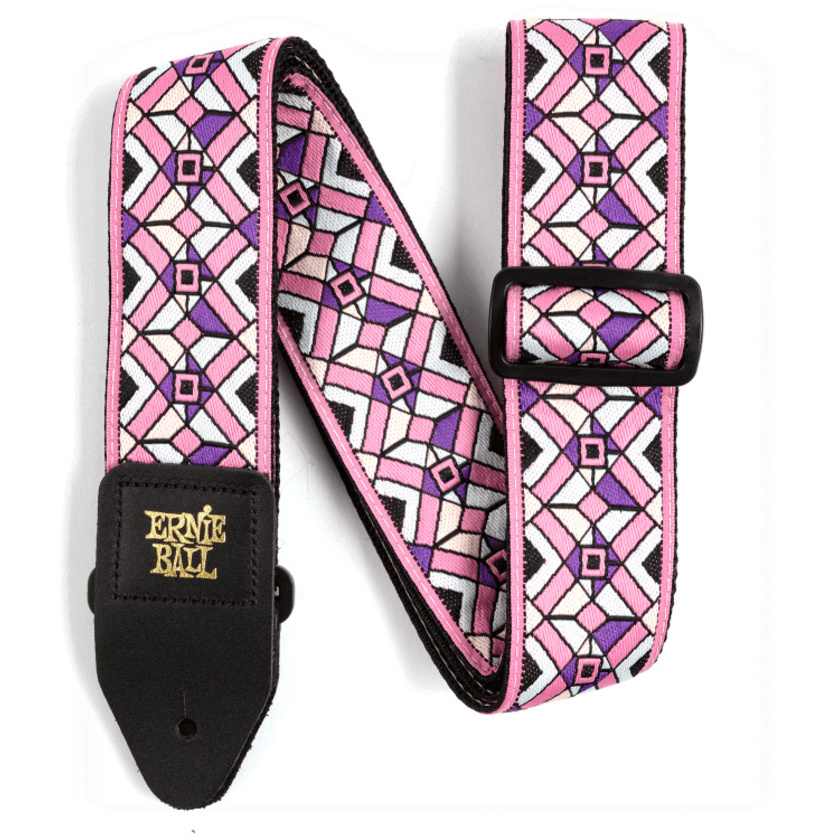 Ernie Ball Jacquard Guitar Strap - Kaleidoscope Pink