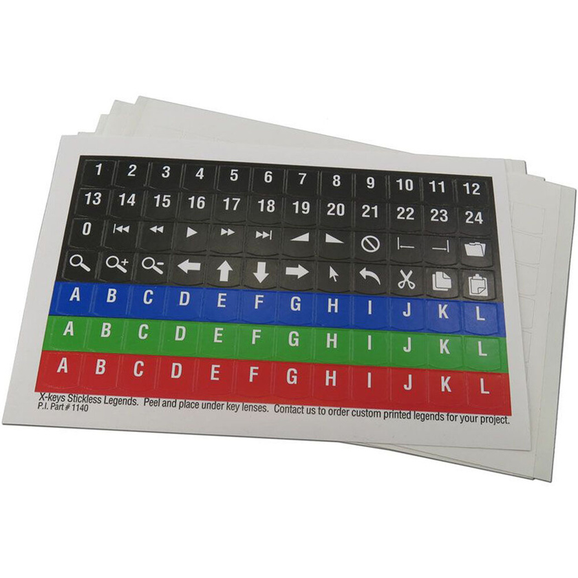 X-Keys Printed Legend Sheet (5-Pack)