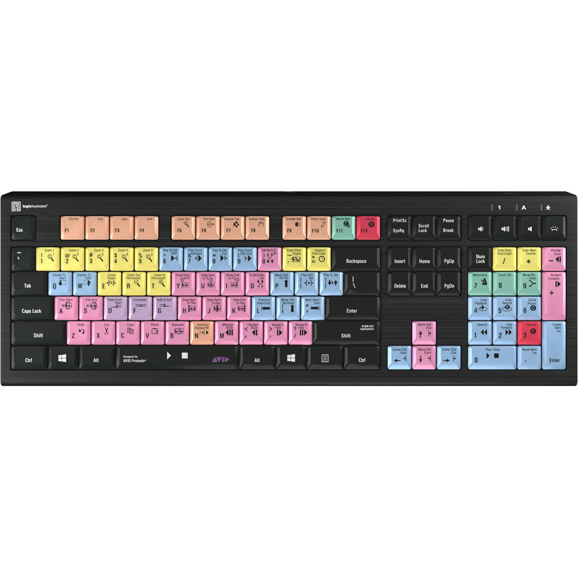 Logickeyboard ASTRA 2 Backlit Keyboard for Pro Tools (Windows, US English)