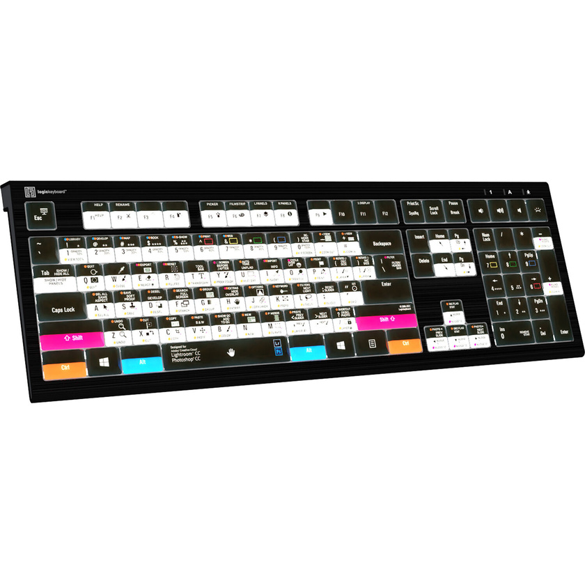 Logickeyboard Adobe Photographer ASTRA 2 Backlit Keyboard (Windows, US English)