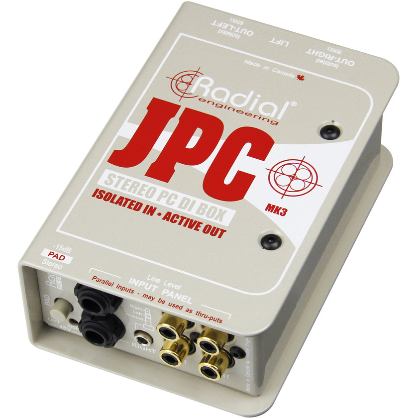 Radial Engineering JPC Active Direct Box for Laptop Computers