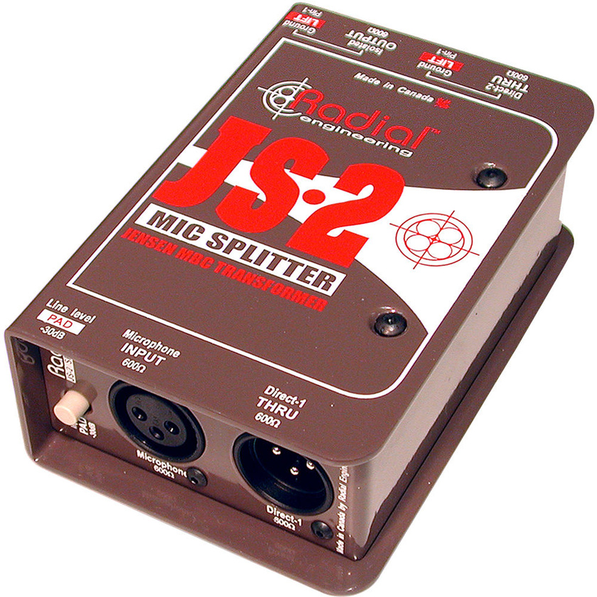 Radial Engineering JS-2 - Two-Way Microphone Signal Splitter