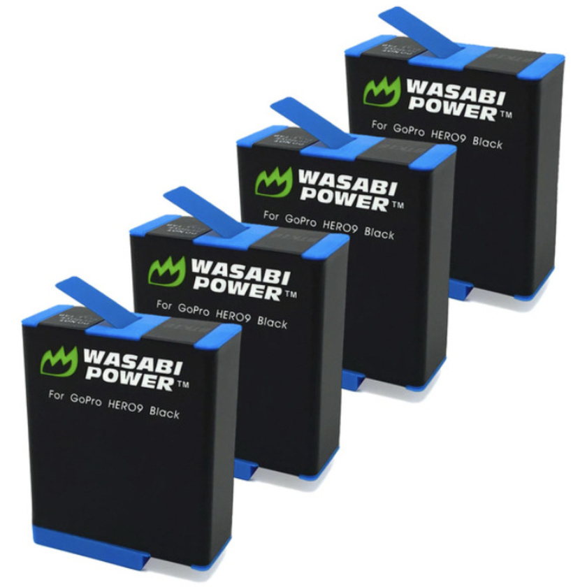 Wasabi Power GoPro Hero 9/10/11/12 Black Battery (4 Pack)