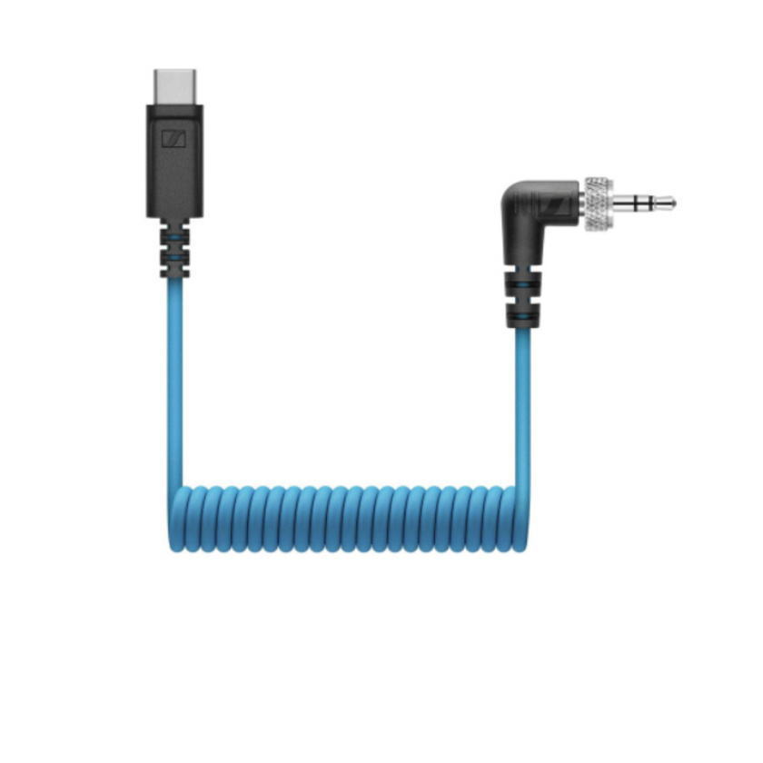 Sennheiser CL 35 USB-C Locking 3.5 mm TRS to USB-C Coiled Cable