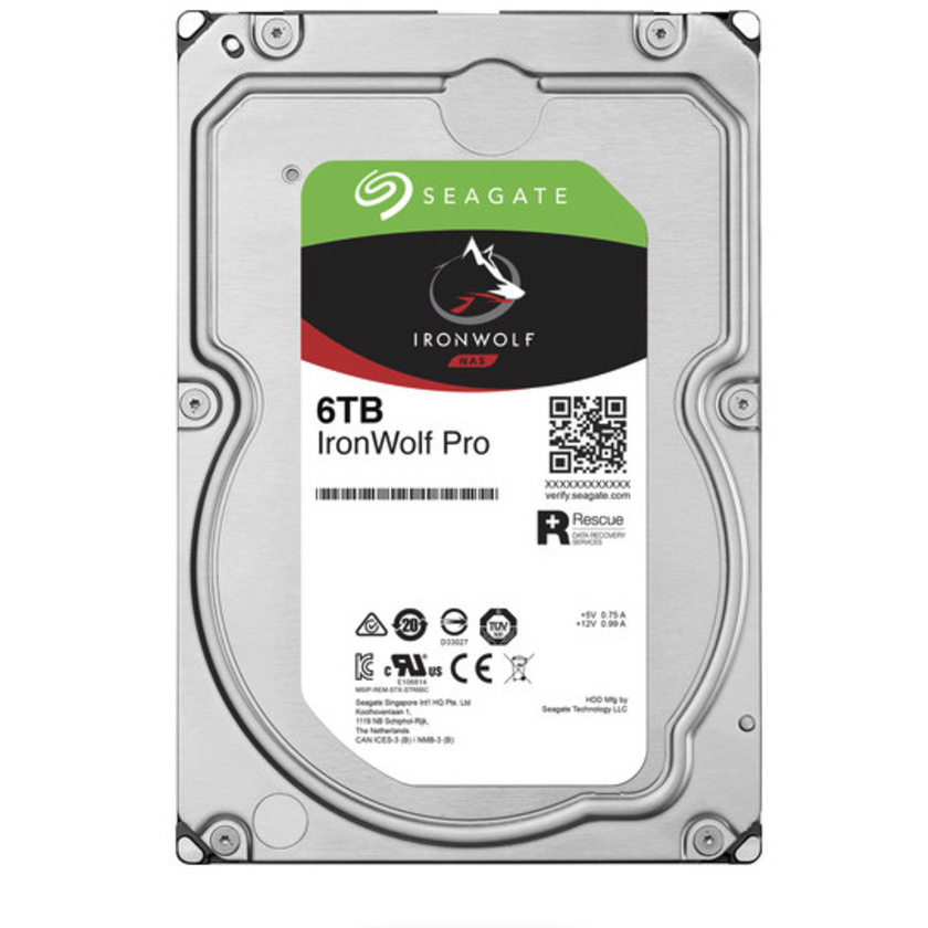 Seagate 6TB IronWolf Pro 7200 rpm SATA III 3.5" Internal NAS HDD