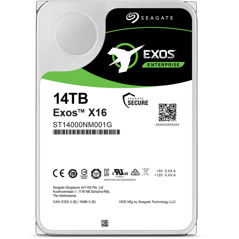Seagate 14TB Exos X16 7200 rpm SATA III 3.5" Internal HDD