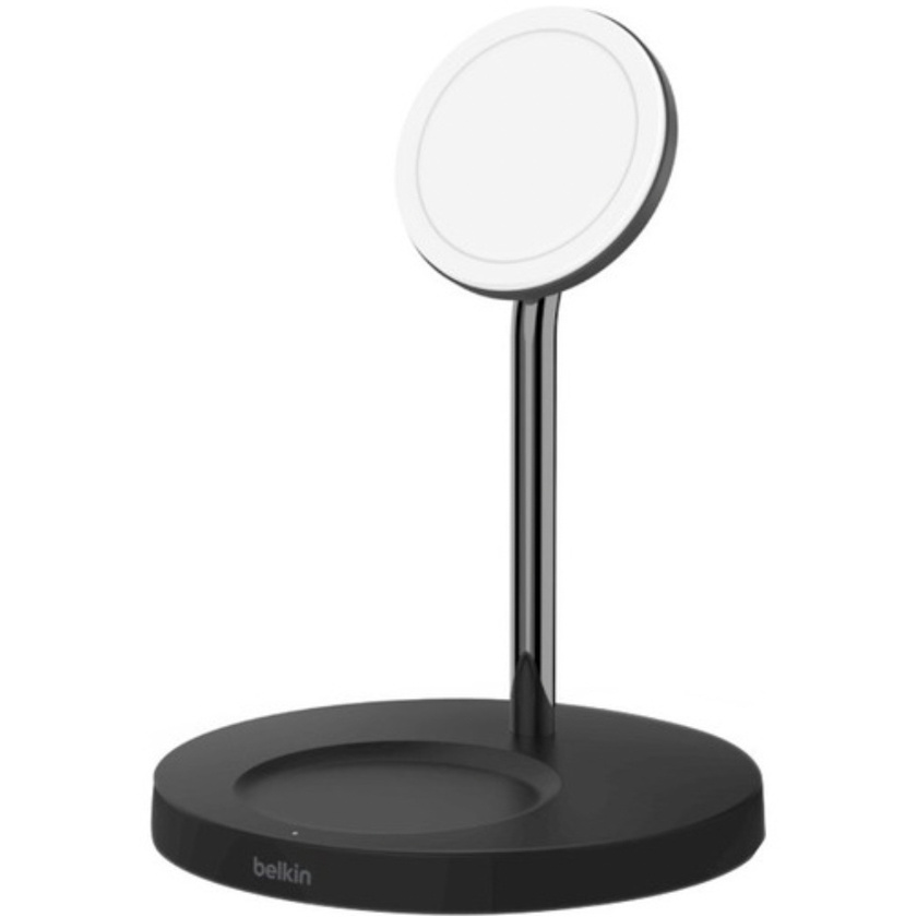 Belkin 15W Boost Charge 2-in-1 Wireless Charger Stand with MagSafe (Black)