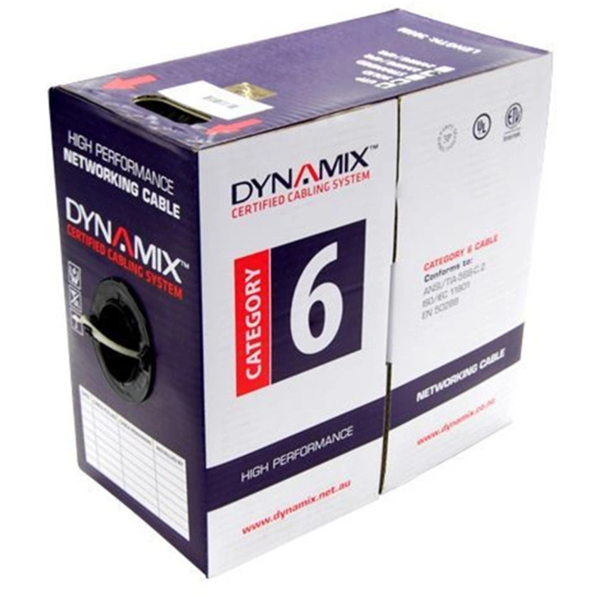 Dynamix Cat6 UTP Stranded Cable Roll 250MHz (Yellow, 305m)