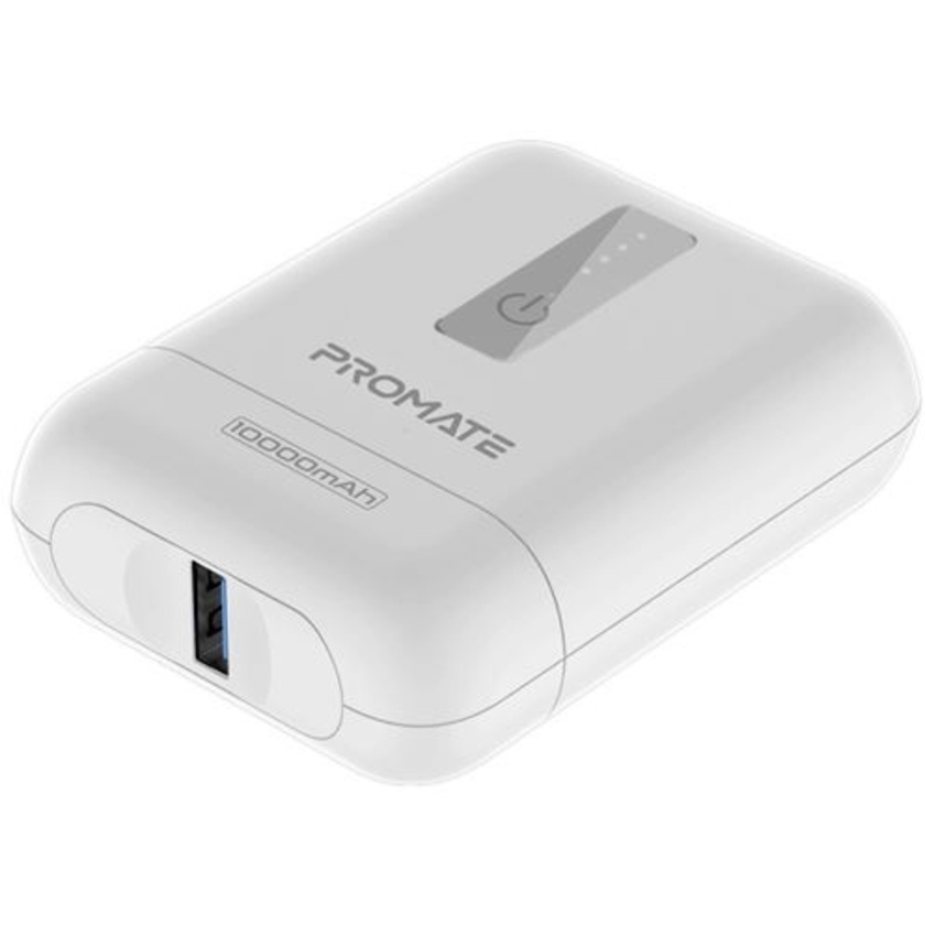 Promate Atom PD20 10000mAh Ultra-Small Power Bank (White)