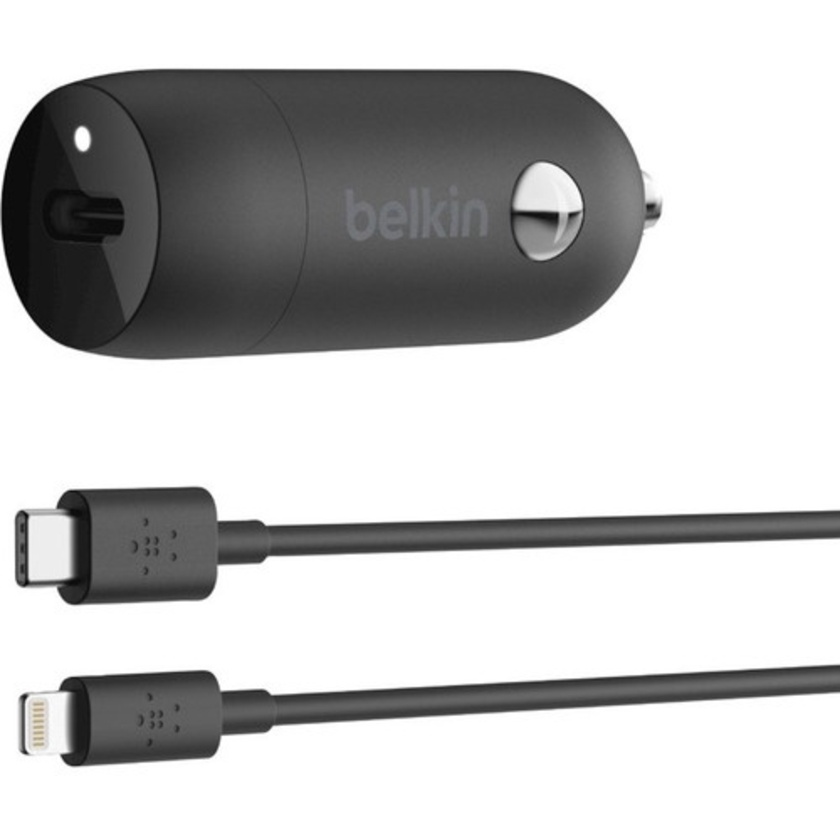 Belkin 20W USB-C Auto Adapter (1.2m, Black)