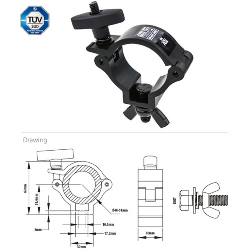 Kupo 901B Burger Coupler (Black)