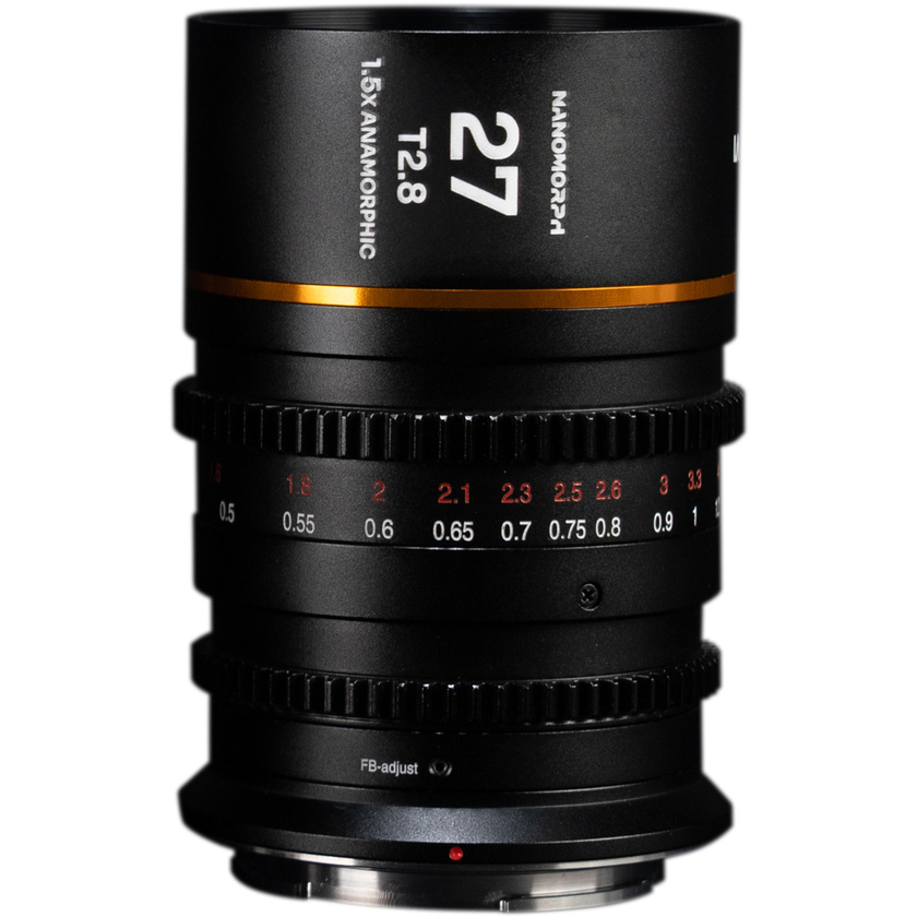 Laowa Nanomorph Anamorphic 27mm T2.8 1.5x S35 Lens (L Mount, Amber)