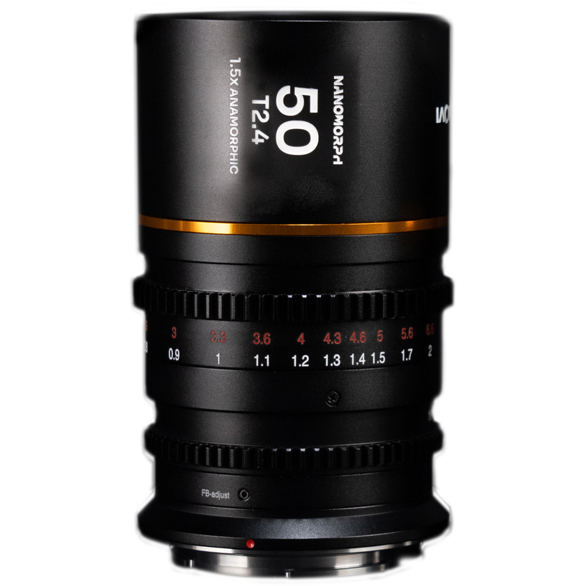 Laowa Nanomorph Anamorphic 50mm T2.4 1.5x S35 Lens (L Mount, Amber)