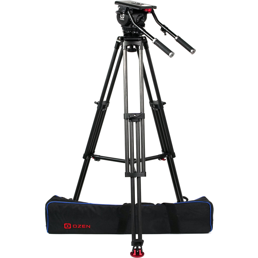 OZEN 20CF1HD 100mm AGILE 20 E-Z-Load Heavy-Duty Carbon Fiber Tripod System