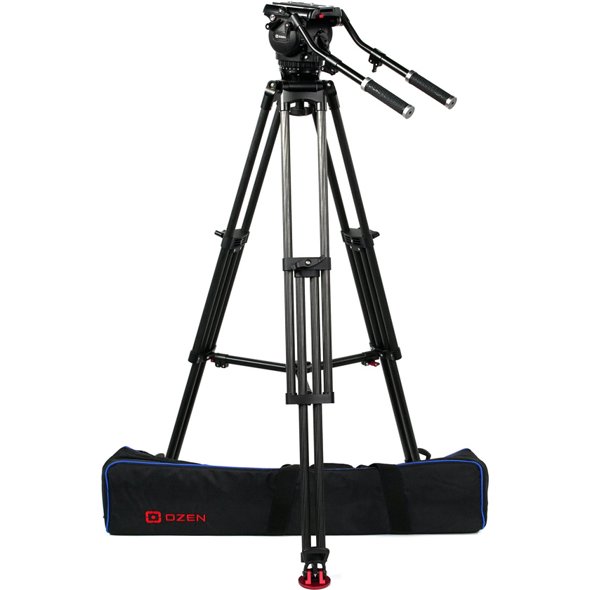 OZEN 20CF1HD 100mm AGILE 20 S-Loc Heavy-Duty Carbon Fiber Tripod System