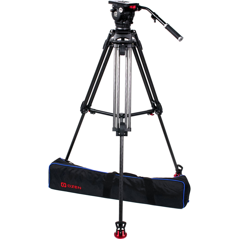 OZEN 12CF2 100mm AGILE 12 E-Z-Load 2-Stage Carbon Fibre Tripod System