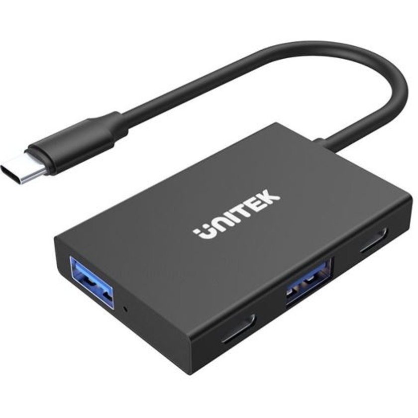 UNITEK 4-in-1 USB Multi-Port Hub with USB-C Connector. Includes 2 x