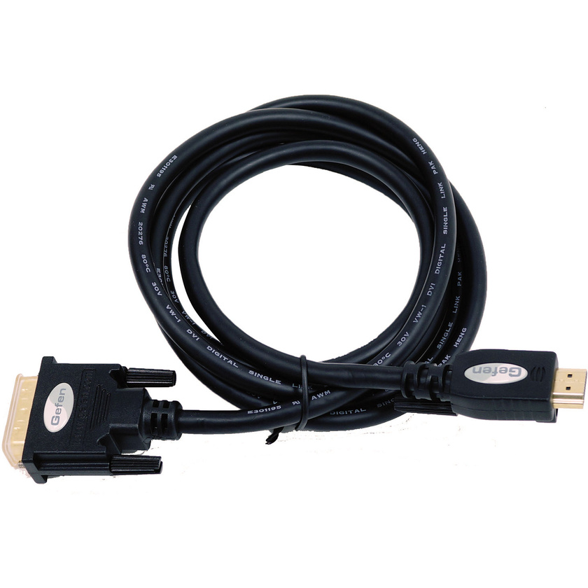 Gefen DVI Male to HDMI Male Locking Cable (Black, 1.8m)