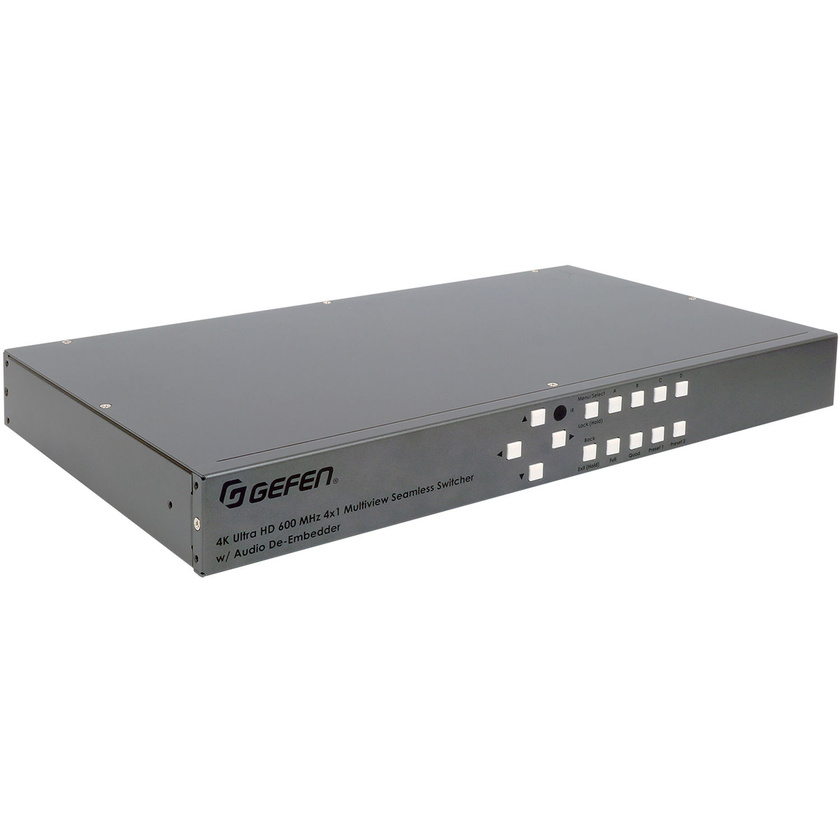 Gefen 4K 600 MHz 4 x 1 Multiview Seamless Switcher with Audio De-Embedder