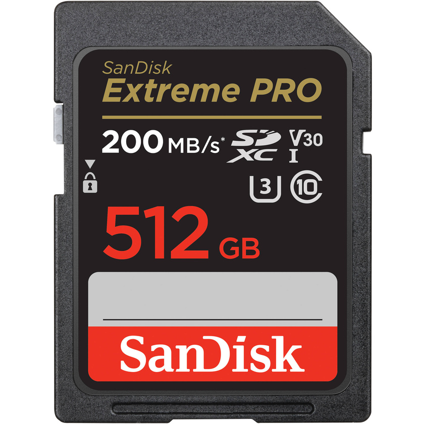 SanDisk 512GB Extreme PRO UHS-I SDXC Memory Card (200 MB/s)