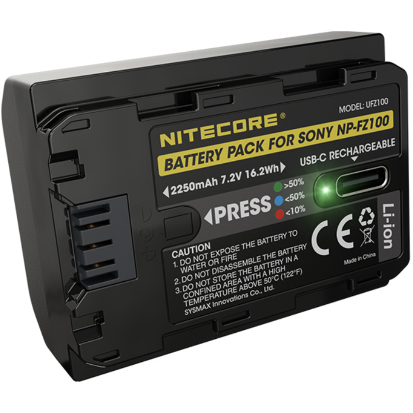 Nitecore UFZ100 Rechargeable Battery for Sony Alpha Series (2250mAh)