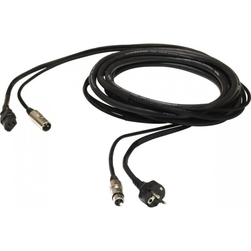 Proel 10A Mains Lead+Signal FIEC+MXLR to TAPON+FXLR (20m)