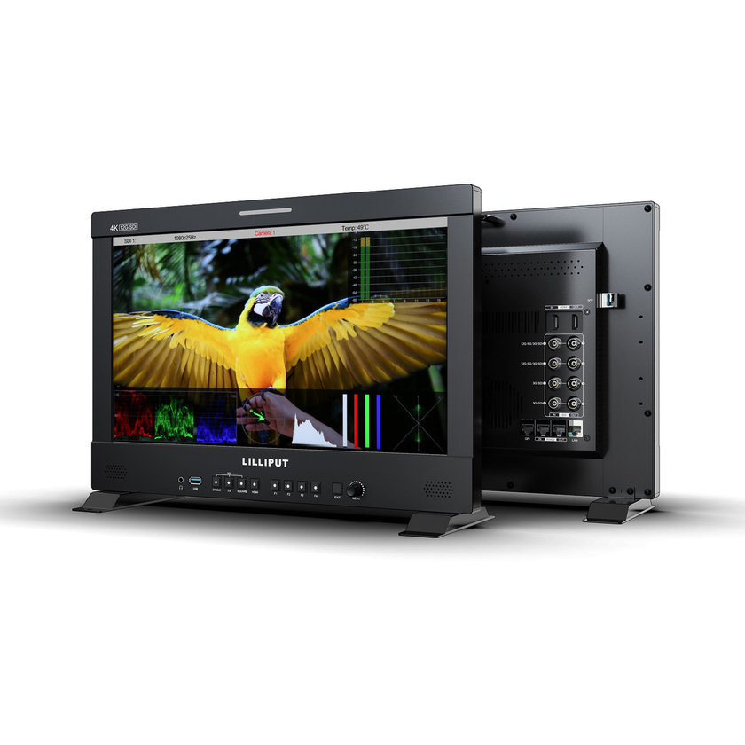Lilliput Q18 17.3" 4k 12G-SDI Studio/Broadcast Monitor with Case (Gold Mount)