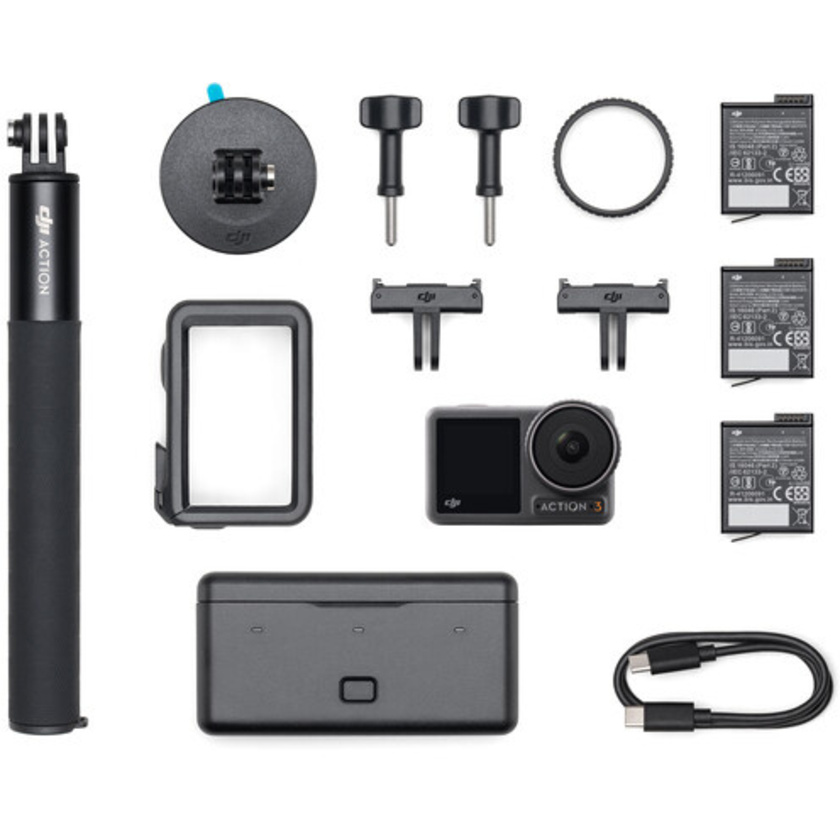 DJI Osmo Action 4 Standard Combo, Waterproof Action Camera with 4K HDR &  Super-Wide FOV + 64GB Memory Card, High Speed Card Reader + Osmo Action 4