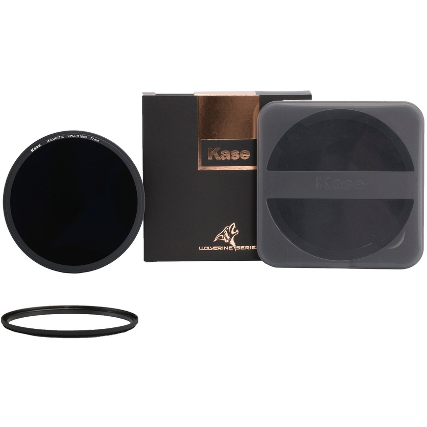 Kase Wolverine Magnetic Circular ND Filter with Magnetic Adapter Ring (77mm, ND1000)