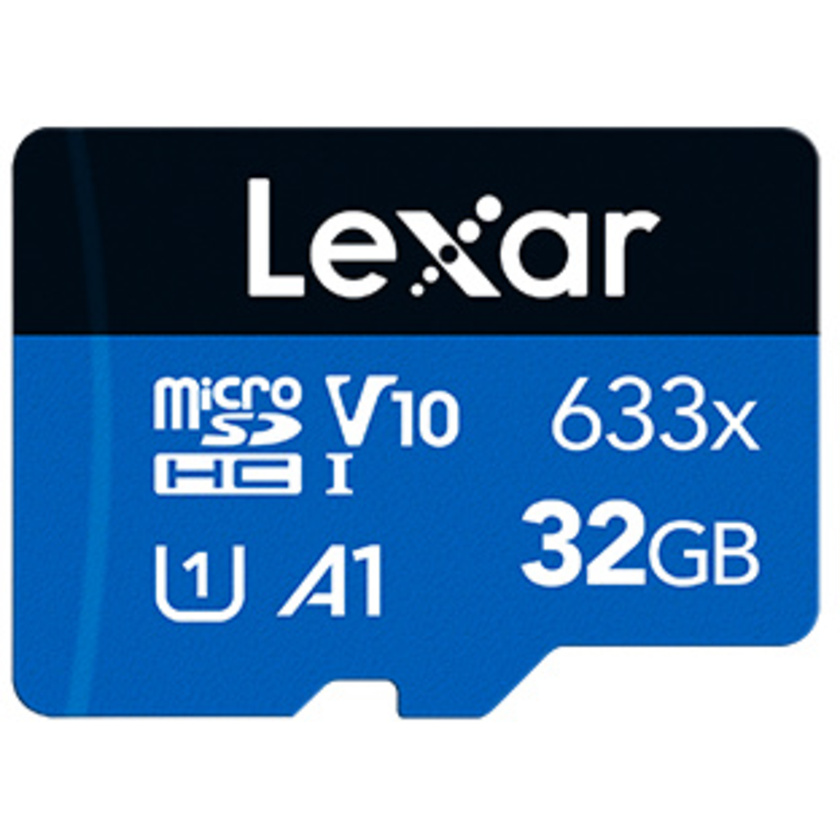 Lexar 32GB High-Performance 633x microSDHC/microSDXC UHS-I Cards BLUE Series