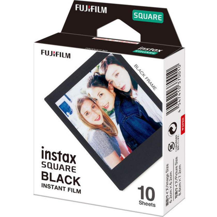 Fujifilm Instax Square Film (Black Frame, 10 pack)
