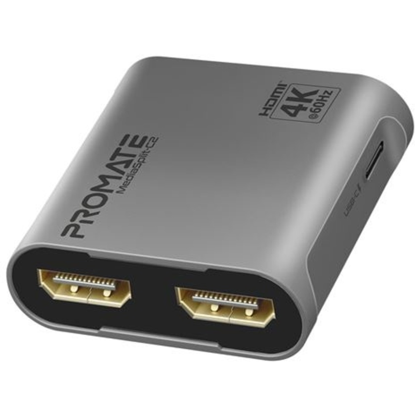 Promate MEDIASPLIT-C2 HDMI Splitter with Dual HDMI Ports