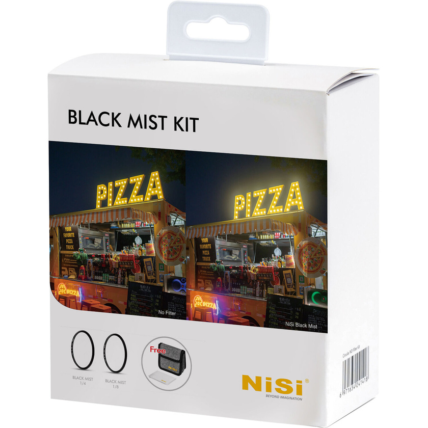 NiSi 49mm Black Mist 1/4 and 1/8 Filter Kit with Case
