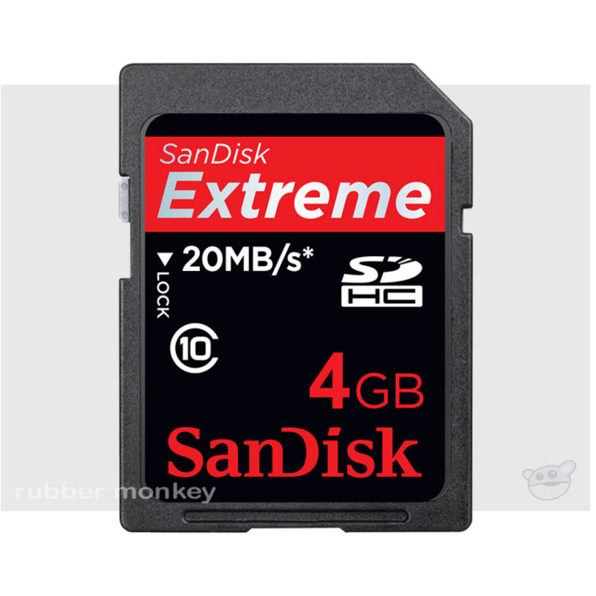 Sandisk Extreme SDHC 4GB (20MBs)