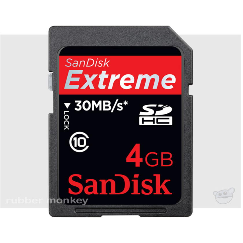 Sandisk Extreme SDHC 4GB (30MBs)