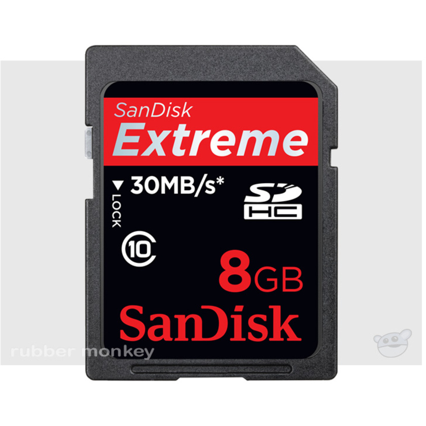 Sandisk Extreme SDHC 8GB (30MBs)