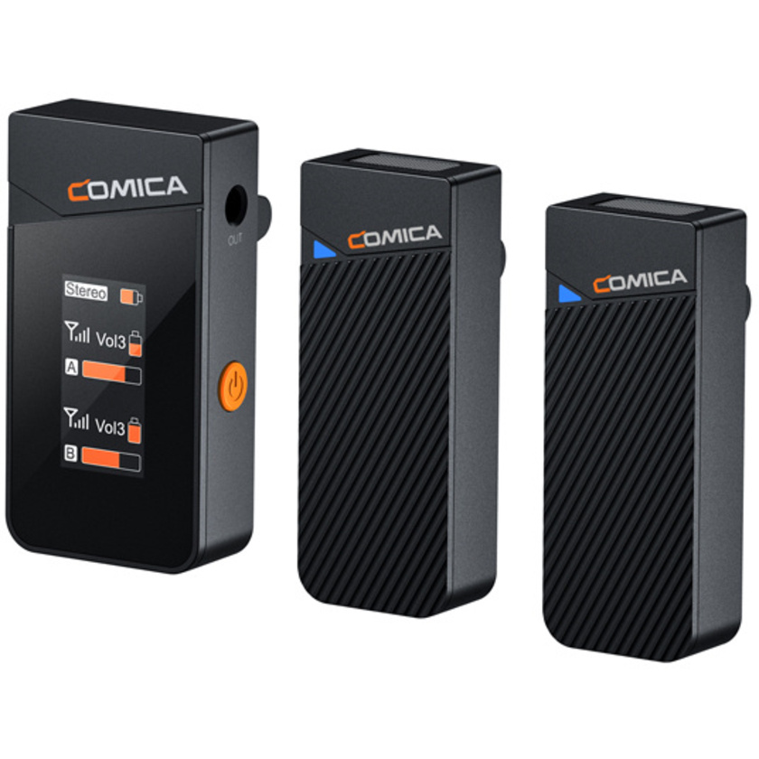 Comica Audio Vimo C2 Series 2.4Ghz Dual Channel Mini Wireless Microphone (RX+TX+TX)