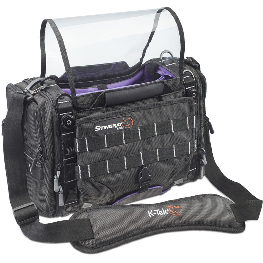 K-Tek Stingray Small-X Audio Bag for Sound Devices 833, 888, and 633 Recorders (Purple Interior)
