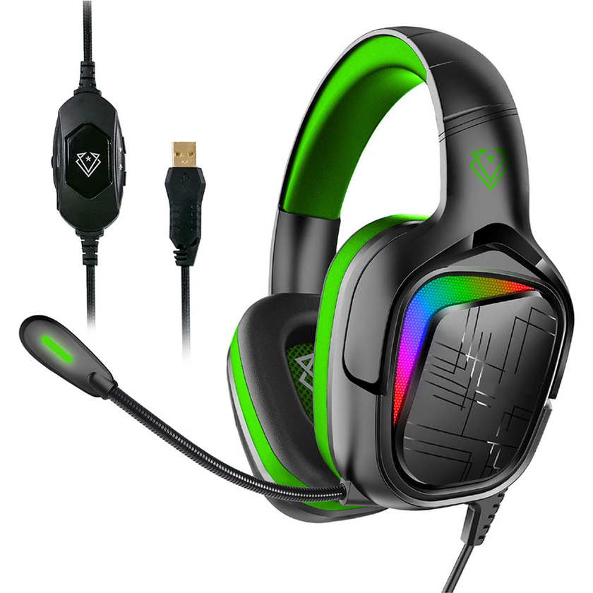Vertux Miami High Performance 7.1 Stereo Sound Pro Gaming Headset (Green)