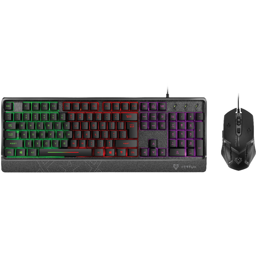 Vertux Orion Backlit Ergonomic Wired Gaming Keyboard & Mouse