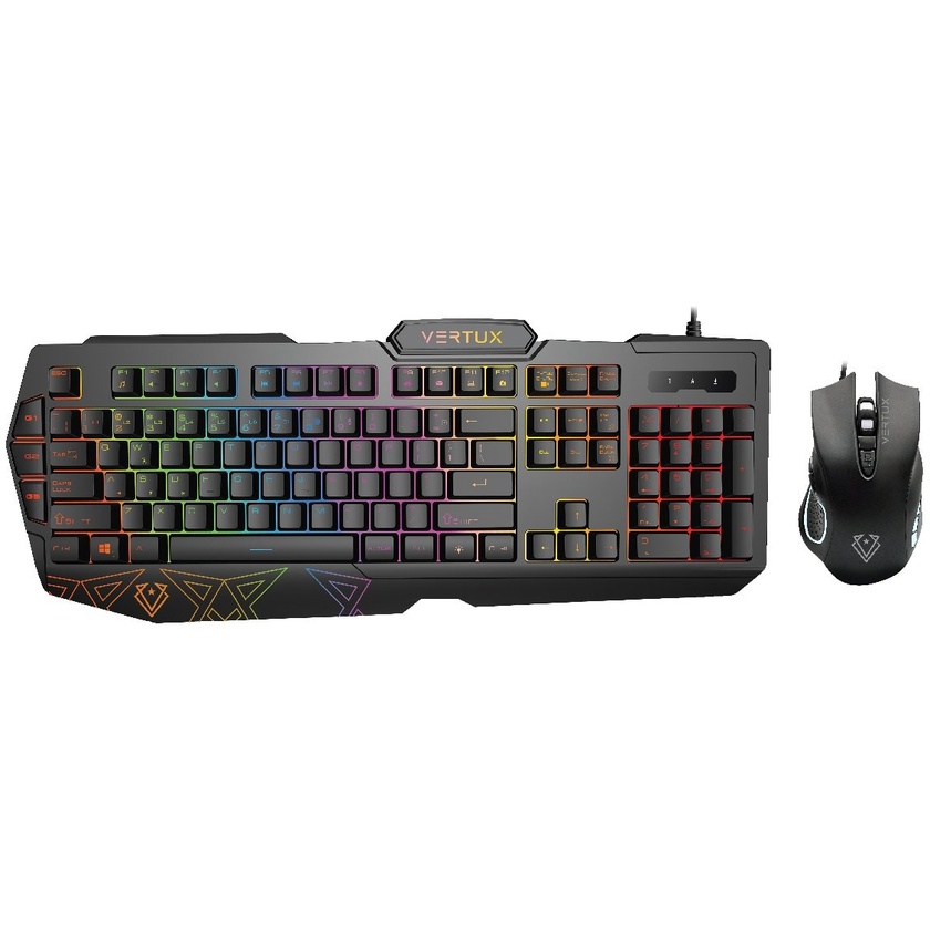 Vertux Vendetta Ergonomic Gaming Keyboard & Mouse With Programable Macro Keys