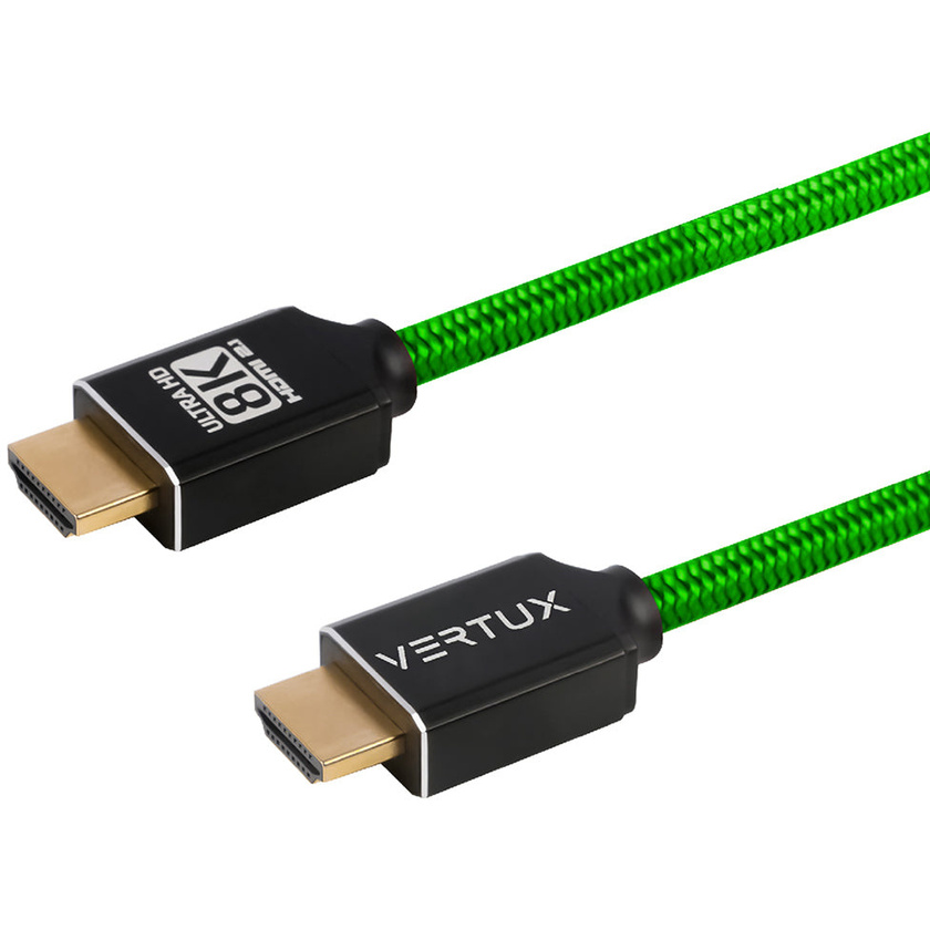 Vertux VertuLink-300 GameCharged 8K HDMI Audio Video 3D Cable (Green)