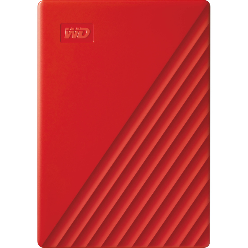 Western Digital My Passport USB 3.2 Gen 1 External Hard Drive (4TB, Red)