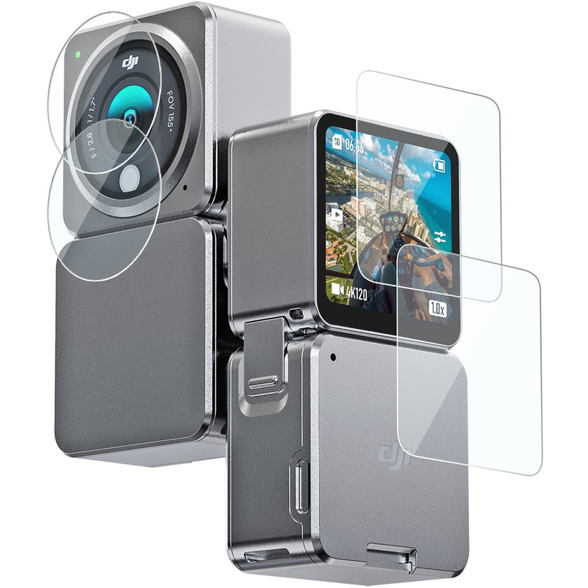 TELESIN HD Power Combo Screen Protector Bundle for DJI Action 2