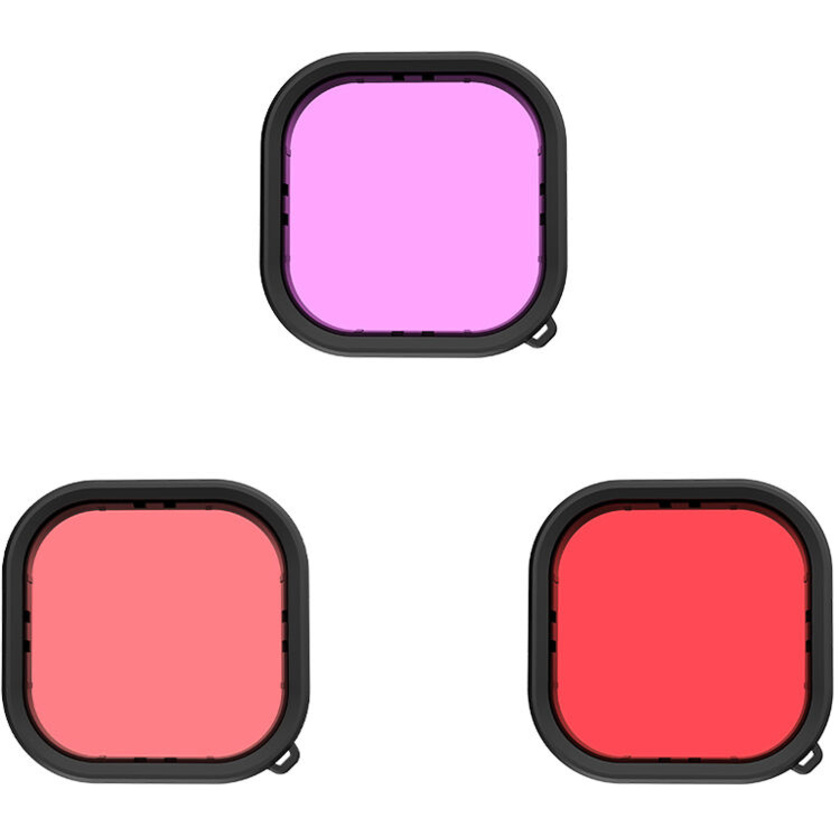 TELESIN Diving Filter Set for Telesin GoPro HERO 9/10/11/12 Waterproof Housing (Red, Pink & Purple)