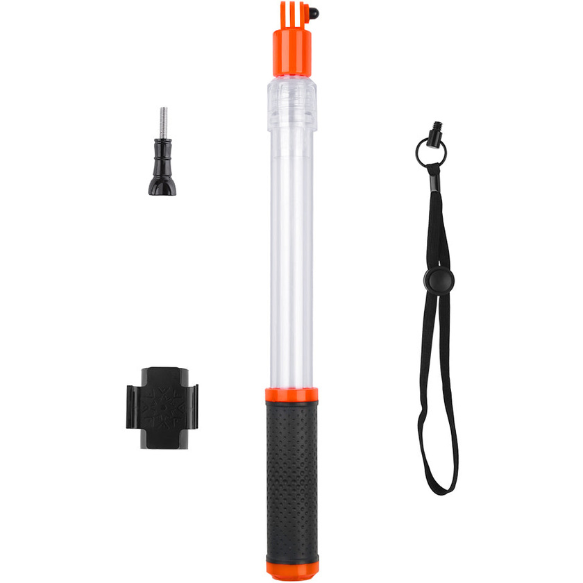 TELESIN GP-MNP-T01 Floating Translucent Waterproof Selfie Stick for Action Camera