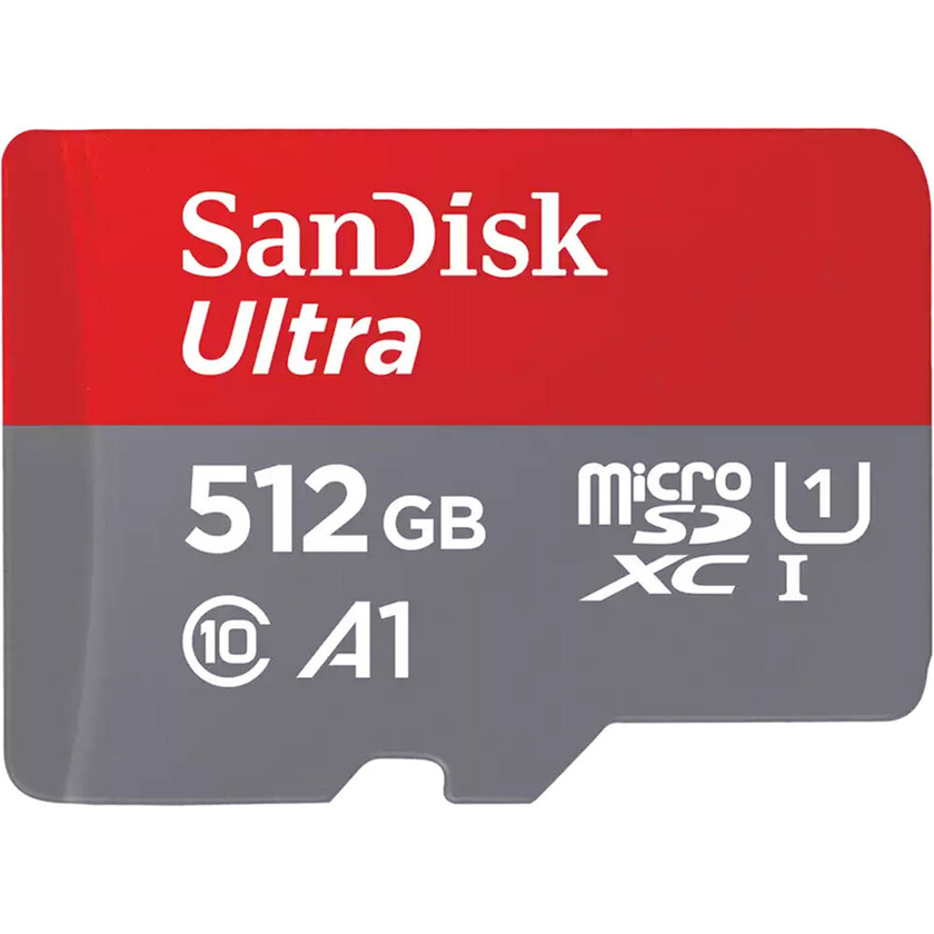 SanDisk 512GB Ultra UHS-I microSDXC Memory Card with SD Adapter (150 MB/s)