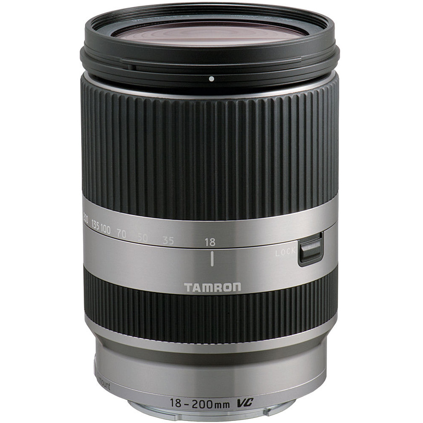 Tamron 18-200mm f/3.5-6.3 Di III VC Lens for Sony E-Mount Cameras (Silver)
